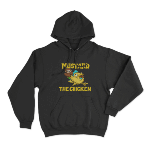 Mustard The Chicken Unisex Hoodie Black