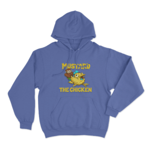 Mustard The Chicken Unisex Hoodie Blue