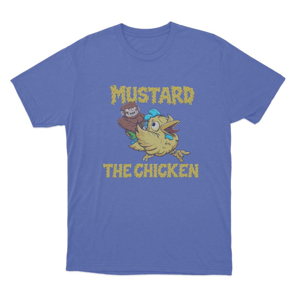 Mustard The Chicken Unisex T Shirt Blue Mustard The Chicken Unisex T Shirt Blue