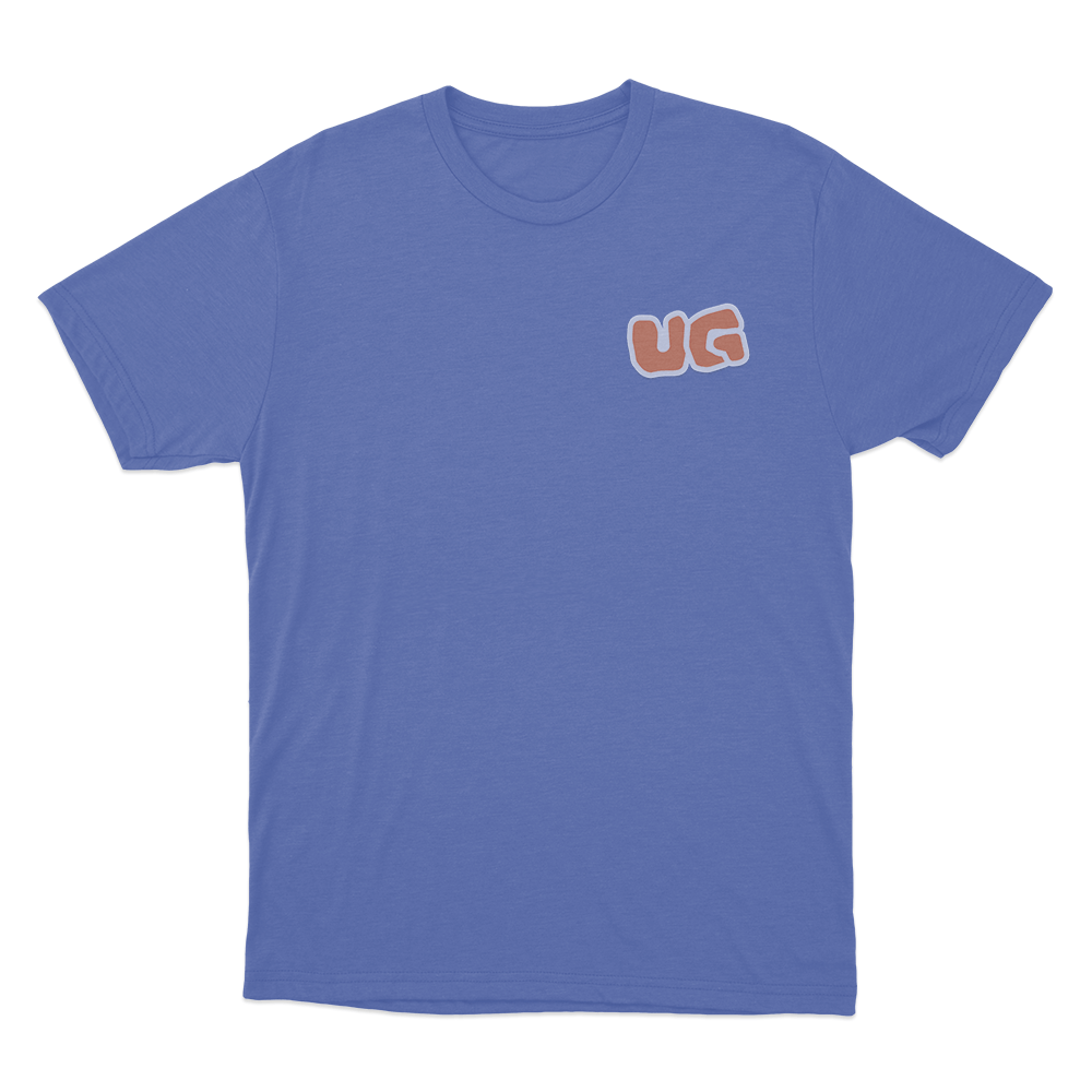 UG Bubble Logo Unisex T Shirt Blue UG Bubble Logo Unisex T Shirt Blue