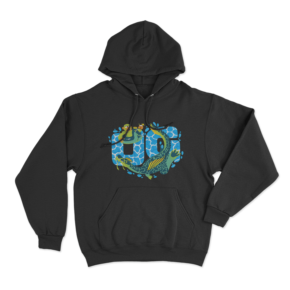 UG Mischievous Mosasugus Unisex Hoodie Black UG Mischievous Mosasugus Unisex Hoodie Black
