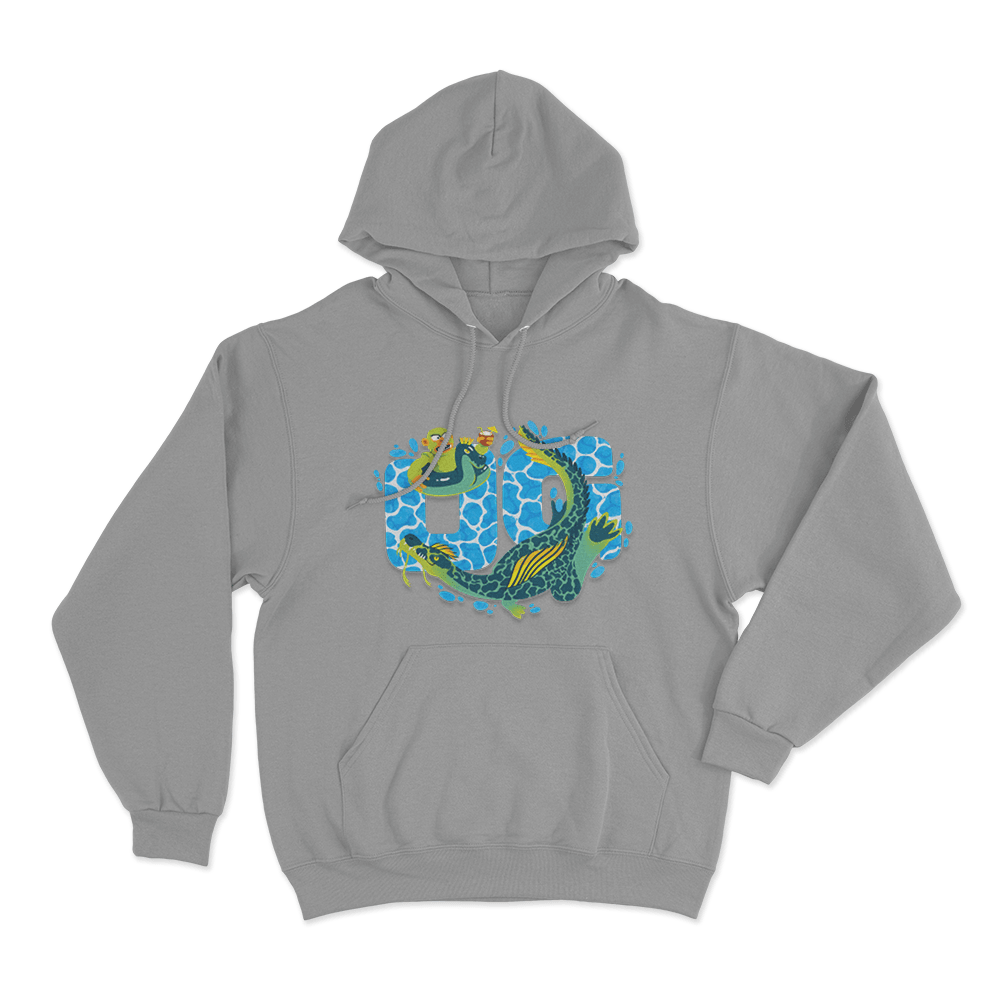 UG Mischievous Mosasugus Unisex Hoodie Grey UG Mischievous Mosasugus Unisex Hoodie Grey