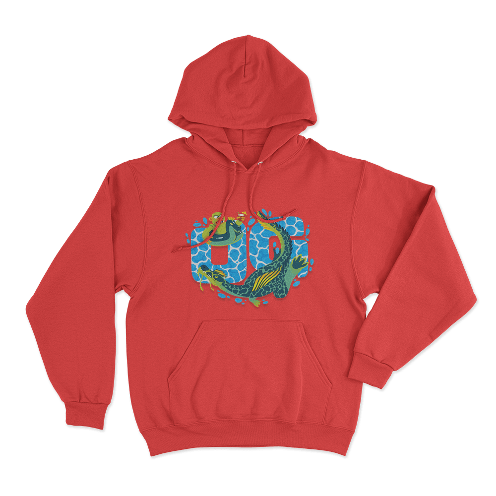 UG Mischievous Mosasugus Unisex Hoodie Red UG Mischievous Mosasugus Unisex Hoodie Red