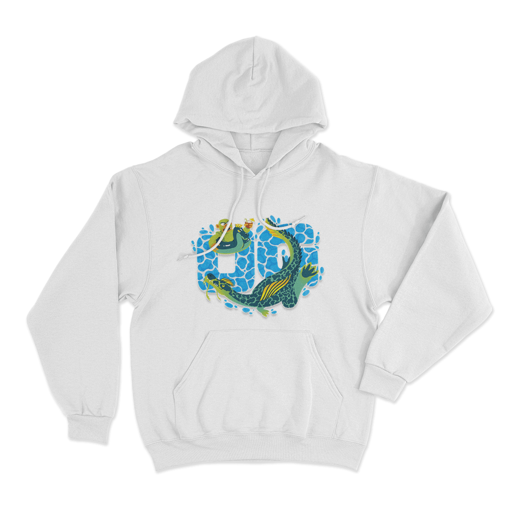 UG Mischievous Mosasugus Unisex Hoodie White UG Mischievous Mosasugus Unisex Hoodie White