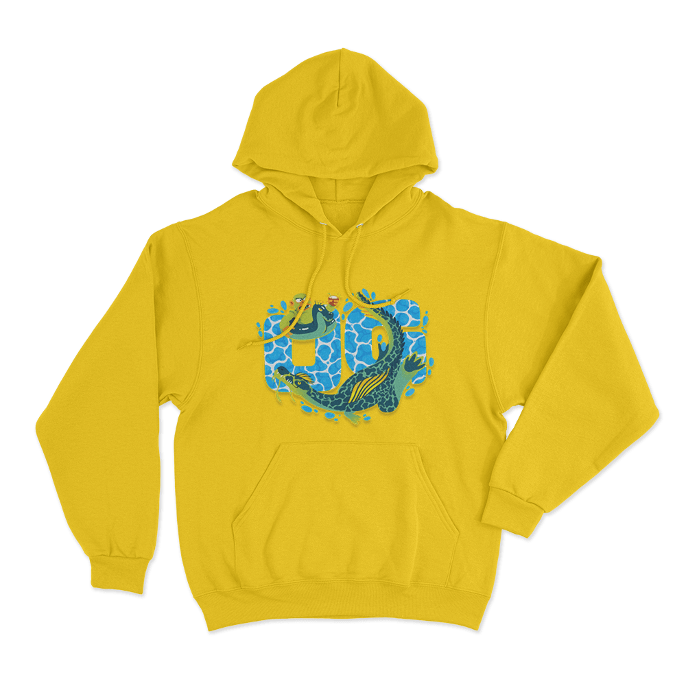UG Mischievous Mosasugus Unisex Hoodie Yellow UG Mischievous Mosasugus Unisex Hoodie Yellow