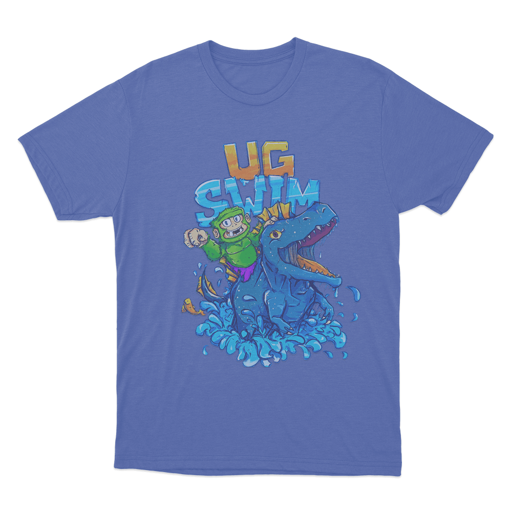 UG Swim Unisex T Shirt Blue UG Swim Unisex T Shirt Blue